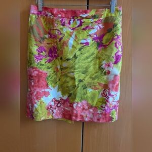 J Crew Pencil Floral Skirt Size 6
